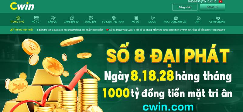 Giao diện di động của Kv999 rất bắt mắt - Kv999